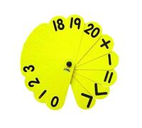School/Pupil Number Fan - 0-20 - Early Years Maths Teaching Resource - Yellow - 12.5 cm