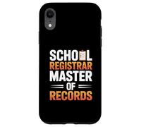 School Registrar Master Of Records Apparel Front Office Case for iPhone XR