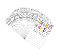 School Reward Cards 25 Sheets 4x6Inch Writable Sheet for Student Teachers Employees Office Staff School Office Supply Positive Reinforcement