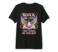 School Rock THE Test Testing Day Teacher ELA Geek STEM Premium T-Shirt
