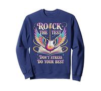 School ROCK THE TEST Testing Day Teacher ELA Geek STEM Sweatshirt