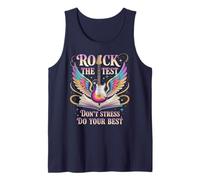 School Rock THE Test Testing Day Teacher ELA Geek STEM Tank Top