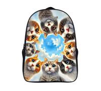 school rucksack 3d printing surrounding the sky laptop daypack cool cat two compartment ergonomics bag adjustable padded shoulder strap-16inch,firm laptop backpack for school or traveling