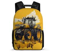 School Rucksack Boys Tractor Bag Girls Backpack Car Pattern Bookbag, Cute Kids Backpack for Teenagers School Travel, Lightweight Durable