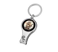 School Sailor Tattoo Clipper Ship and Swallows Nail Clippers Mini Fingernail and Toenail Clipper Cutters Manicure Tools for Men Women