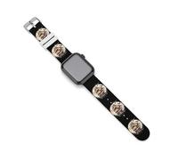 School Sailor Tattoo Clipper Ship And Swallows Silicone Watch Band Replacement Watch Straps Adjustable Sport Wristband for Women Men 42mm/44mm
