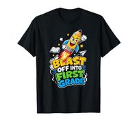 School Saying Blast Off into First Grade T-Shirt