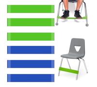 School Seat Bands - 6pcs Elastic Foot Bands for Office, Sensory Movement Soft TPE | Ergonomic Restless Seat Support for School Students | Boys Girls Workplace
