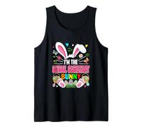School Secretary Bunny Easter Costume Hunting Colorful Eggs Tank Top