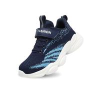 School Shoes for Boys with Letter Print Anti-Slip Pure Colour Lounge Trainers Mesh Breathable Jogger Sneakers Baseball Fitness Jogging Shoes Leisure Lighweight Trainers Vintage Sneaker Blue