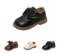 School Shoes for Girls Oxford Flats Ballet Princess Toddler Dress Shoes Birthday Party Kid Slip on Wedding Church School Uniform Loafer Flats Black Footwear UK 7.5