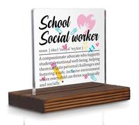 School Social Worker Gifts, Thank You Desk Sign for Student Support Staff, Inspirational Appreciation Plaque for Emotional Wellness Advocates, Office Decor PA043