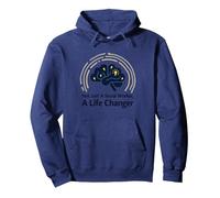 School Social Worker Life Changer Inspirational Quote Pullover Hoodie, Adult Unisex, Navy, XL