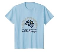 School Social Worker Life Changer Inspirational Quote T-Shirt, Kids, Baby Blue, 2 Years
