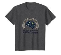 School Social Worker Life Changer Inspirational Quote T-Shirt, Kids, Dark Heather Grey, 3 Years