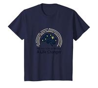 School Social Worker Life Changer Inspirational Quote T-Shirt, Kids, Navy, 10 Years