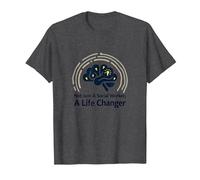School Social Worker Life Changer Inspirational Quote T-Shirt, Men, Dark Heather Grey, L