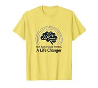 School Social Worker Life Changer Inspirational Quote T-Shirt, Men, Lemon, 3XL
