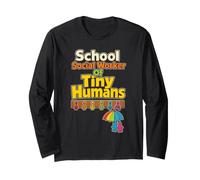 School Social Worker of Tiny Humans Elementary Gift Long Sleeve T-Shirt