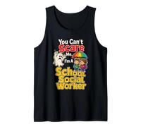 School Social Worker You Can't Scare Me Funny Ghost Tank Top