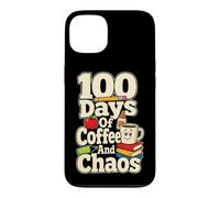 School Staff 100 Days Of Coffee And Chaos Elementary Case for iPhone 13