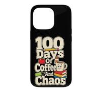 School Staff 100 Days Of Coffee And Chaos Elementary Case for iPhone 13 Pro