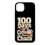 School Staff 100 Days Of Coffee And Chaos Elementary Case for iPhone 14 Plus