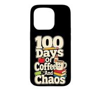 School Staff 100 Days Of Coffee And Chaos Elementary Case for iPhone 15 Pro