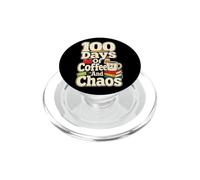School Staff 100 Days Of Coffee And Chaos Elementary PopSockets PopGrip for MagSafe