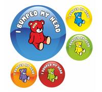 School Stickers Bumped Head Teddy Stickers Made from 100% Gloss Recycled Paper