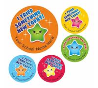 School Stickers Personalisable I Tried Something New Today 35mm Mini Sheet Stickers Made from 100% Recycled Paper