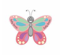 School Stickers Personalised Butterfly Shoe Name Labels - Stick-On Kids Shoe Labels with Left & Right Markings