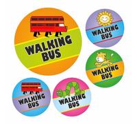 School Stickers Walking Bus Stickers Made from 100% Gloss Recycled Paper
