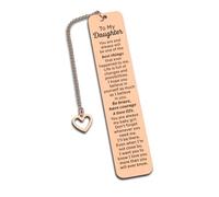 School Supplies for Girls, Daughter Gift from Mom, to My Daughter Bookmark, Valentines Gifts for Girls, Daughter 16th 18th 21st Birthday Gift for Teens Her, Inspirational Gift for Stepdaughter