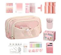 School Supplies - Puppy Design Big Capacity Organizer Pencil Case Set for Kids | Multifunctional Storage Bag for Girls Boys Teens College Office Travel Classroom Crayon Craft Cosmetic Use