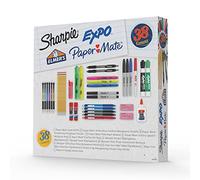 School Supplies Variety Pack, Sharpie, Expo, Paper Mate, Elmer’s, Permanent Markers, Mechanical Pencils, Woodcase Pencils, Ballpoint Pens, Gel Pens, School Glue, Glue Sticks, and More, 38 Count