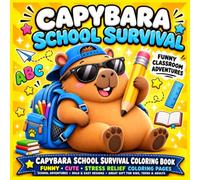 School Survival Capybara Coloring Book: Funny Classroom Adventures | Bold & Easy Coloring Pages for Kids, Teens & Adults