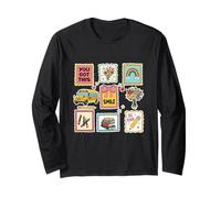 School Teacher from Student for Classroom Kids Retro Stamp Long Sleeve T-Shirt