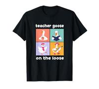 School Teacher Goose from Student for Classroom Kids Retro T-Shirt