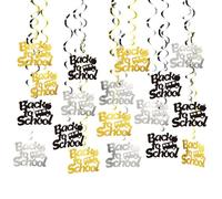 School Theme Party Decorations - Reusable Ceiling Hanging Signs, Cute Classroom Ornament Set, Colorful Learning Display | Teacher Graduation Preschool Kindergarten Vieri
