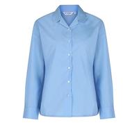 School Uniform 365 Trutex Girls Long Sleeve, Non Iron Rever Collar Blouses - Twin Pack, Blue, 46"