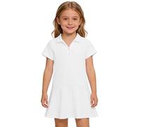 School Uniform Dress for Girls Golf Tennis Short Polo Dress Short Sleeve Lapel Collared A-Line Dresses Teen Girl Summer Casual Solid Color Athletic Dresses
