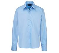School Uniform Girls Button Up Twin Pack Long Sleeve Blouses (Suitable Tor Ties) Blue