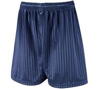 School Uniform Shadow Stripe Long Leg Boys Shorts Navy 22-24"