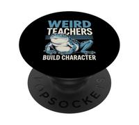 School Weird Teachers Build Character Animal Frog PopSockets Adhesive PopGrip