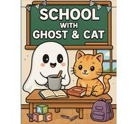 SCHOOL WITH GHOST & CAT: Learn Letters, Color Pages & Create with Cat and Ghost! , The Perfect Alphabet Practice Book for Kids Ages 4-7 , Fun and ... for Creative Kids (The Halloween Adventures)