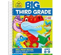 School Zone - Big Third Grade Workbook - 320 Spiral Pages, Ages 8 to 9, 3rd Grade, Reading, Writing, Math, Science, History, Social Science, and More (Big Spiral Bound Workbooks)