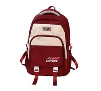Schoolbag middle high school backpack for girls cute bookbag college student travel laptop backpack back to school supplies Toddlers Backpack (Red, One Size)