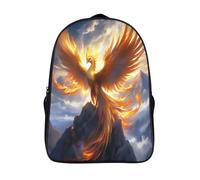 Schoolbag Phoenix Lightweight Backpack Teenagers Rucksack Spreading Its Wings on The Mountaintop Bookbag Casual Daypacks with for Boys Girls 16 inch