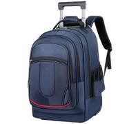 Schoolbag With Wheels Multifunctional Wheeled Travel Backpack For Men Cabin Travel Bag Laptop Bag 35l Large Capacity Waterproof for Travel(Blue)